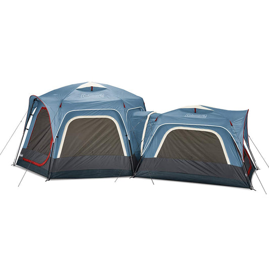 Connectable Tent Bundle, Includes Weatherproof 3-Person & 6-Person Connecting Tent System with Fast Setup, Tents Able to Be Zipped Together for More Room